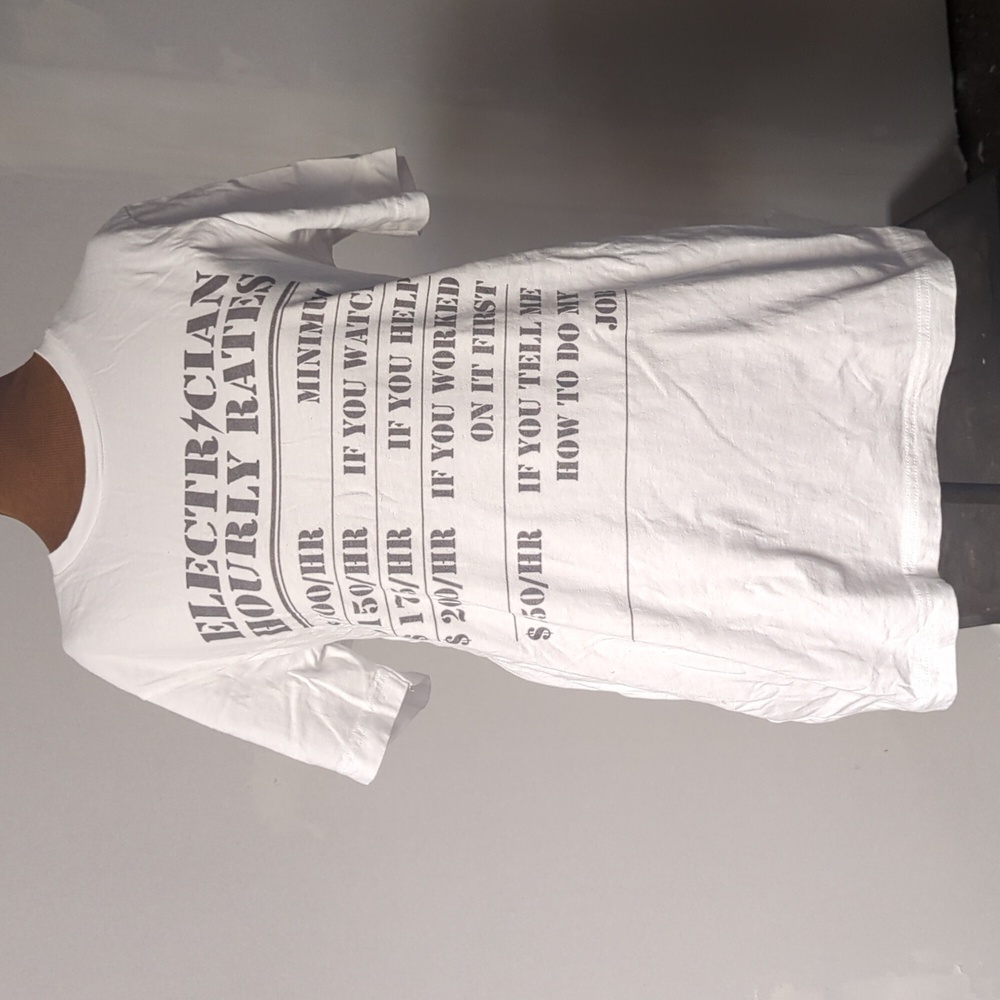Electrician Hourly Rate White Bella + Canvas Men's T-shirt Medium